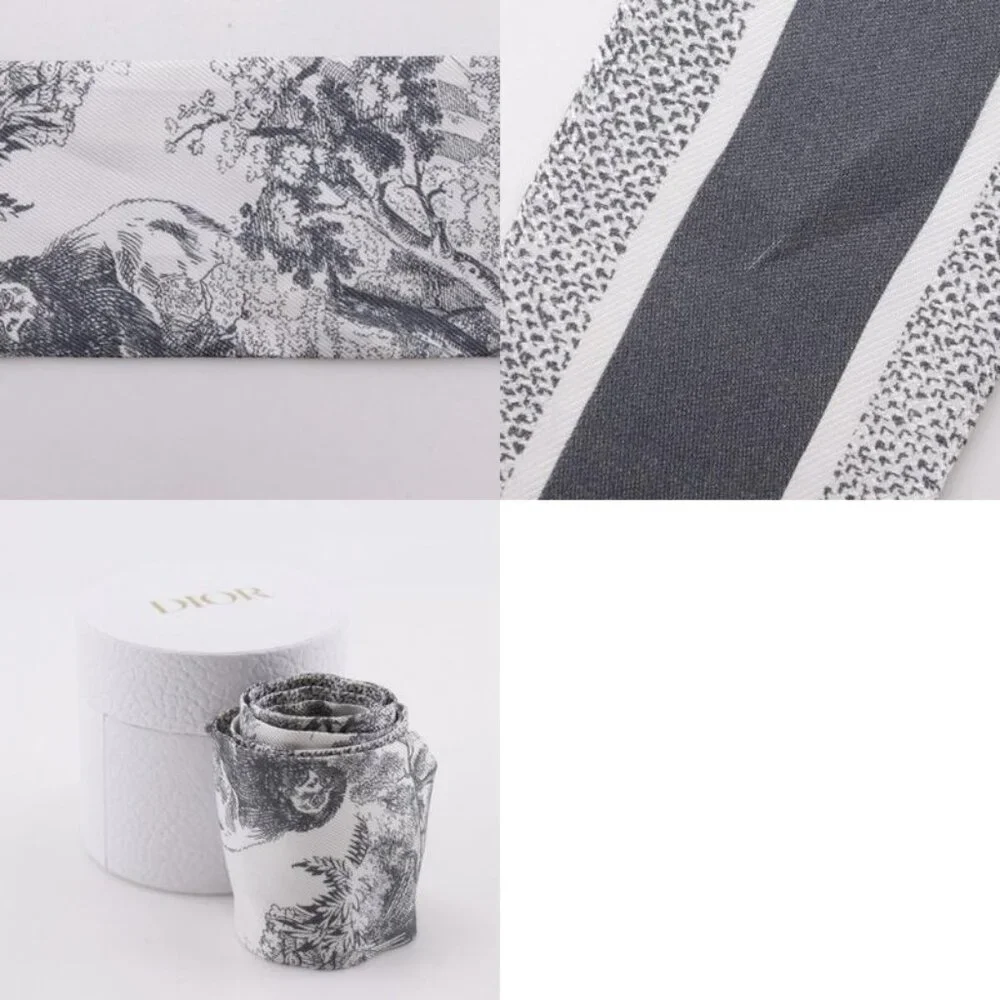 Christian Dior Mitzah Toile de Jouy Sauvage Ribbon Scarf 15 Jou106 I602